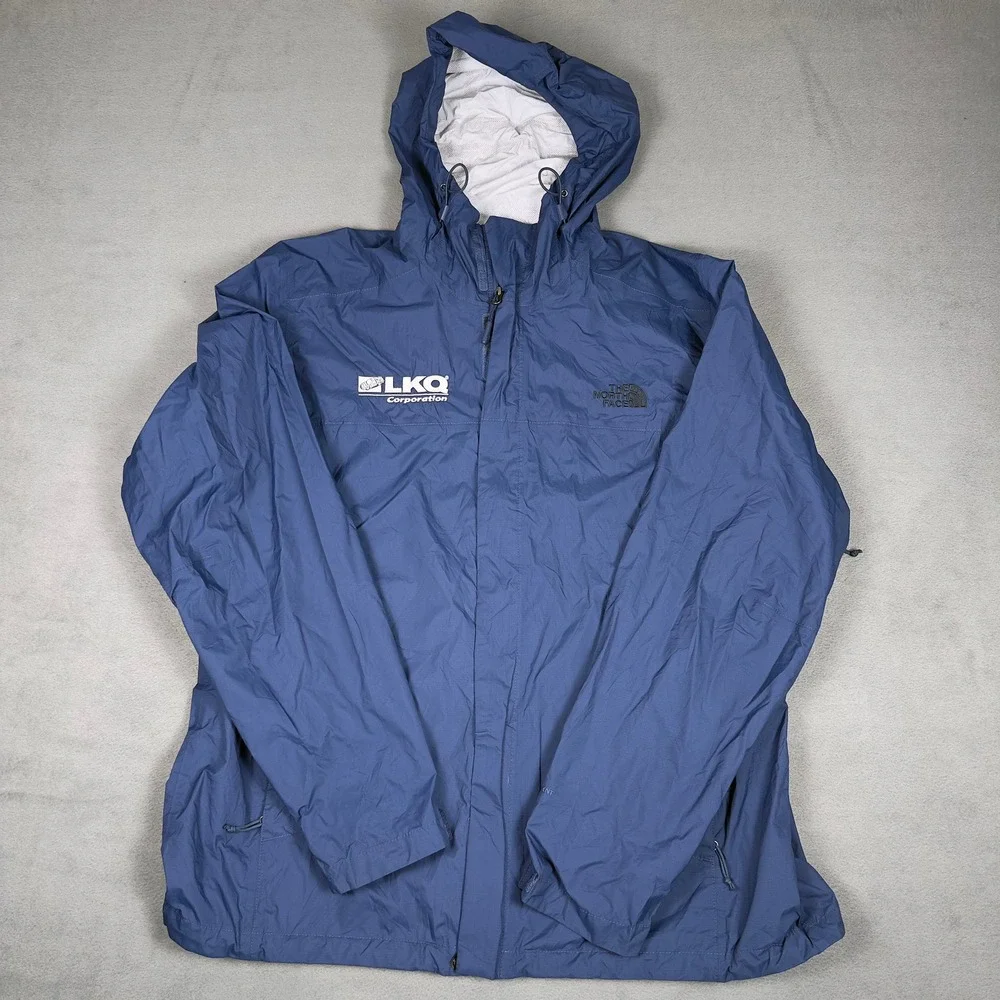 The North Face DryVent Rain Jacket Mens XL Navy Blue Hooded Waterproof Shell LKQ